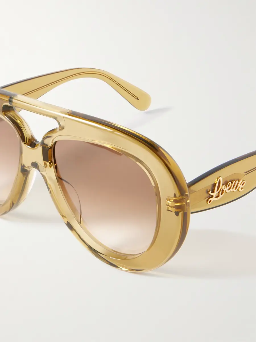 Loewe Curvy Oversized Double-Bridge Aviator-Style Acetate Sunglasses - Men | Thumbnail 3 Loewe Curvy Oversized Double-Bridge Aviator-Style Acetate Sunglasses - Men | Thumbnail 3
