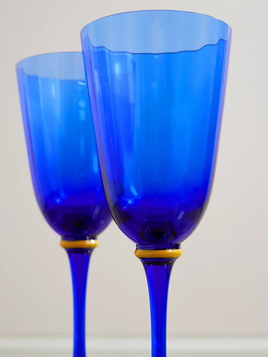 La DoubleJ Rainbow Set of Two Murano Glass Wine Glasses - Men | Thumbnail 3 La DoubleJ Rainbow Set of Two Murano Glass Wine Glasses - Men | Thumbnail 3