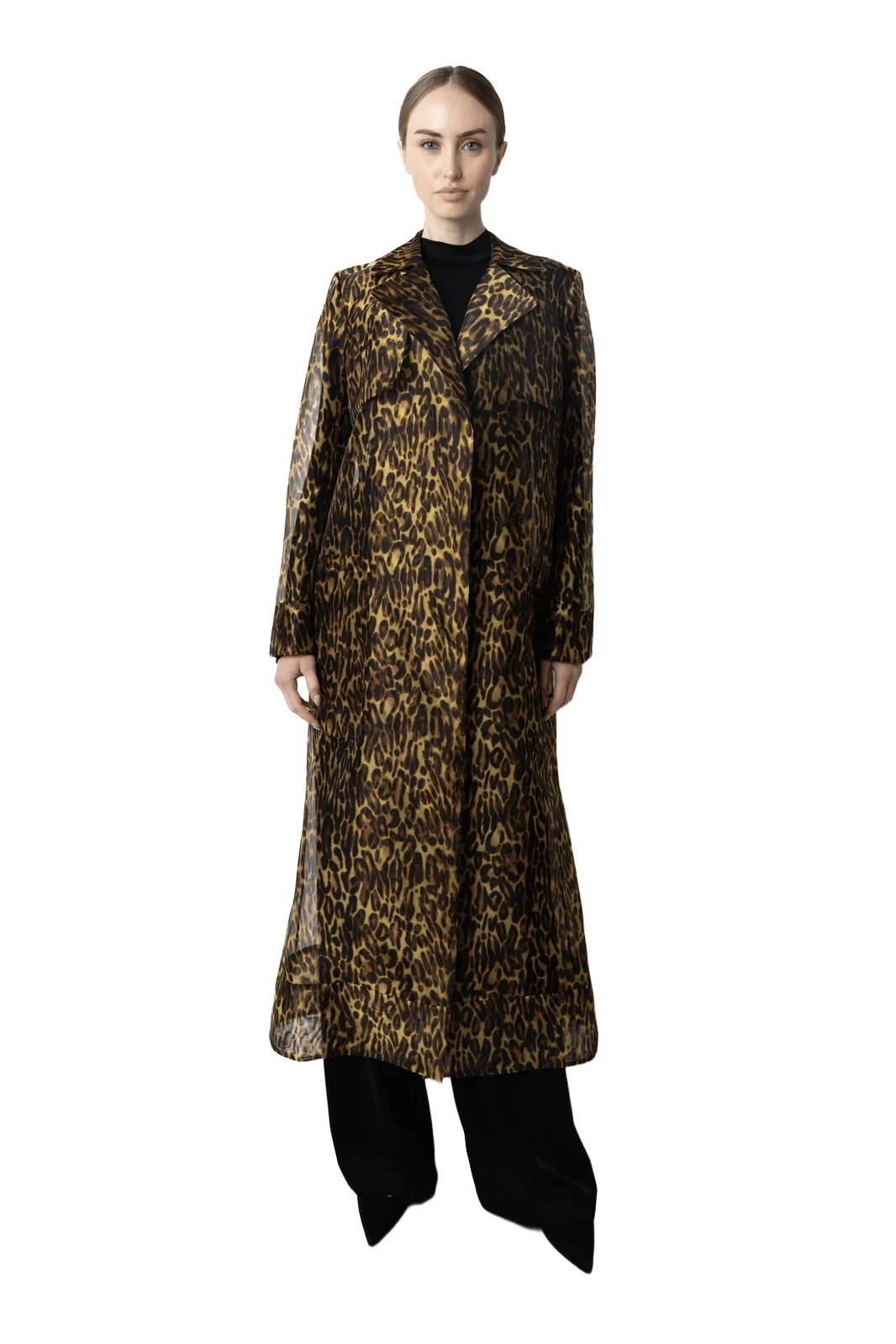 Leopard Organza Sheer Duster