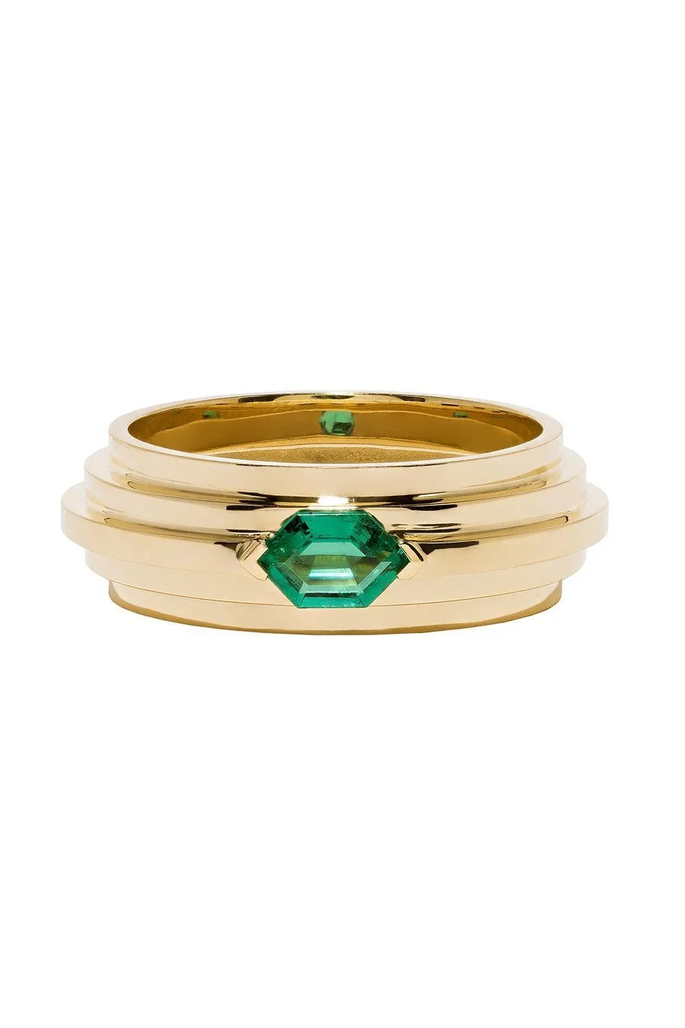 Emerald Staircase 5-Tier Hexagon Ring Emerald Staircase 5-Tier Hexagon Ring