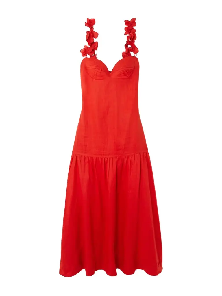 ANDRES OTALORA Ser Arte Appliquéd Linen Maxi Dress | Image 1 ANDRES OTALORA Ser Arte Appliquéd Linen Maxi Dress | Image 1