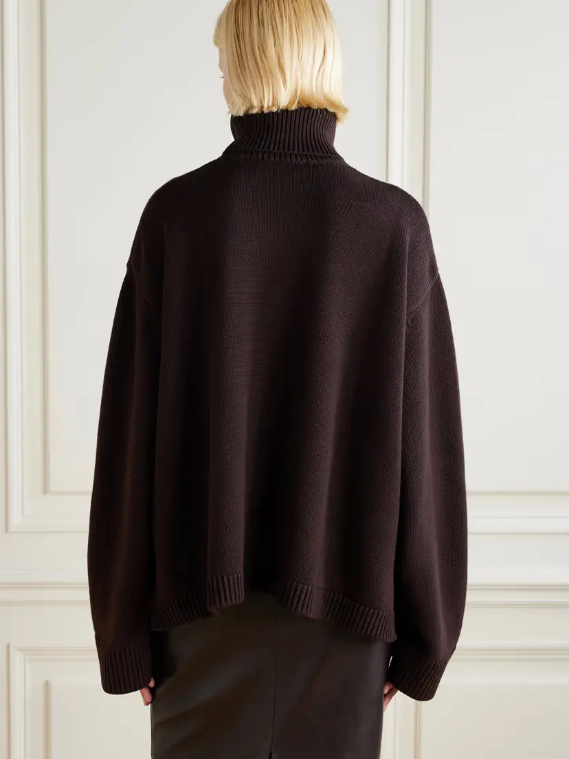 The Frankie Shop Rhea Wool And Cotton-blend Turtleneck Sweater | Thumbnail 3