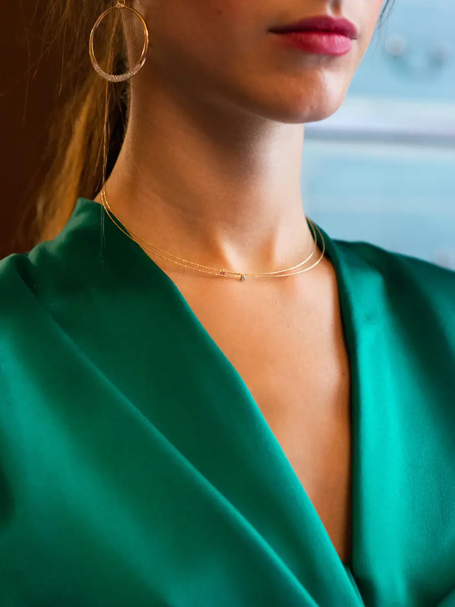Ritique Wire Necklace with Diamond | Thumbnail 2 Ritique Wire Necklace with Diamond | Thumbnail 2