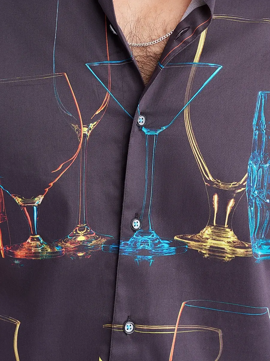 Robert Graham Men's Neon Nights Bareware-Print Stretch-Cotton Shirt | Thumbnail 7 Robert Graham Men's Neon Nights Bareware-Print Stretch-Cotton Shirt | Thumbnail 7