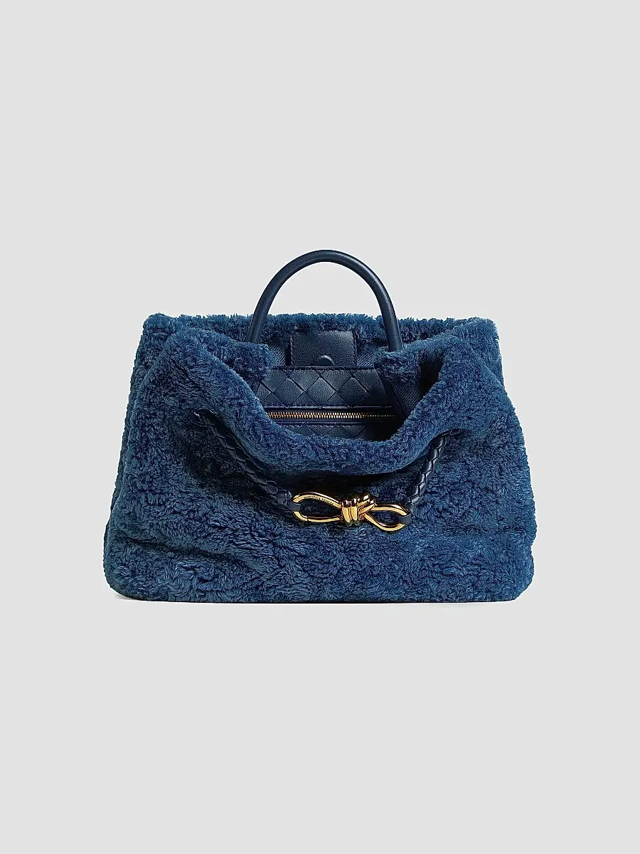 Bottega Veneta Women's Medium Andiamo Dyed Shearling Top Handle Bag | Thumbnail 6