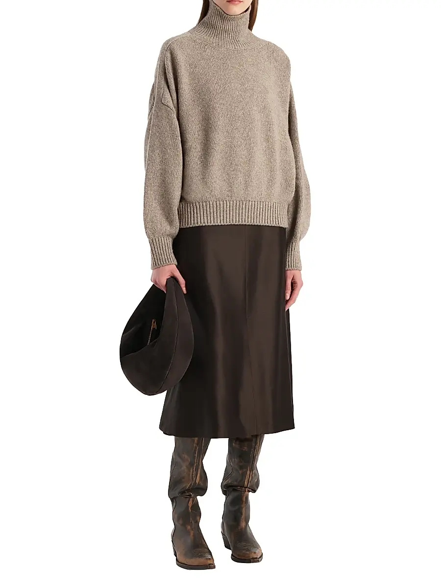 Khaite Women's Willem Cashmere Sweater - Sepia | Thumbnail 2 Khaite Women's Willem Cashmere Sweater - Sepia | Thumbnail 2