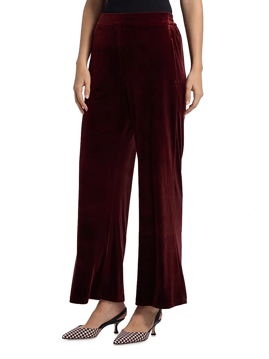 Elie Tahari Women's Lucia Velvet Straight Pants | Thumbnail 4 Elie Tahari Women's Lucia Velvet Straight Pants | Thumbnail 4
