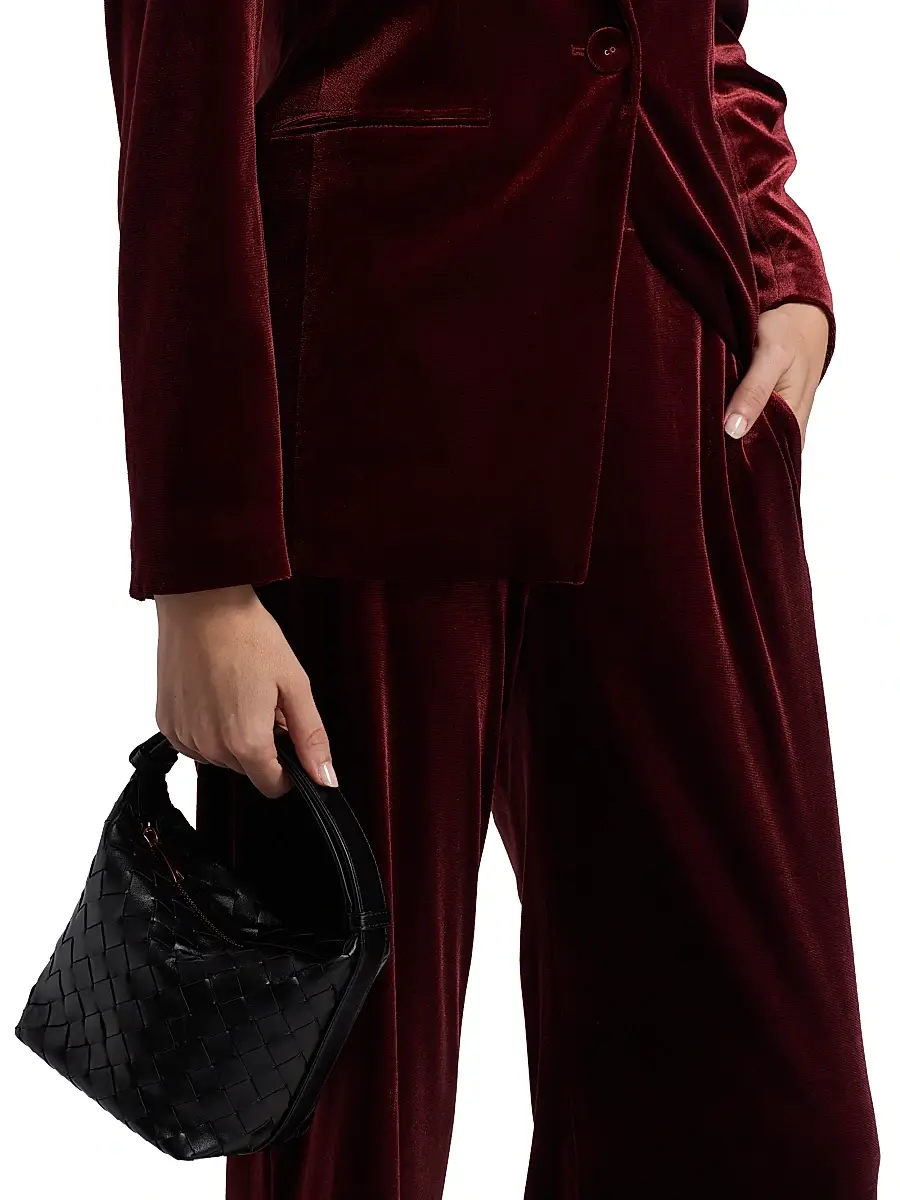Elie Tahari Women's Lucia Velvet Straight Pants | Thumbnail 6 Elie Tahari Women's Lucia Velvet Straight Pants | Thumbnail 6