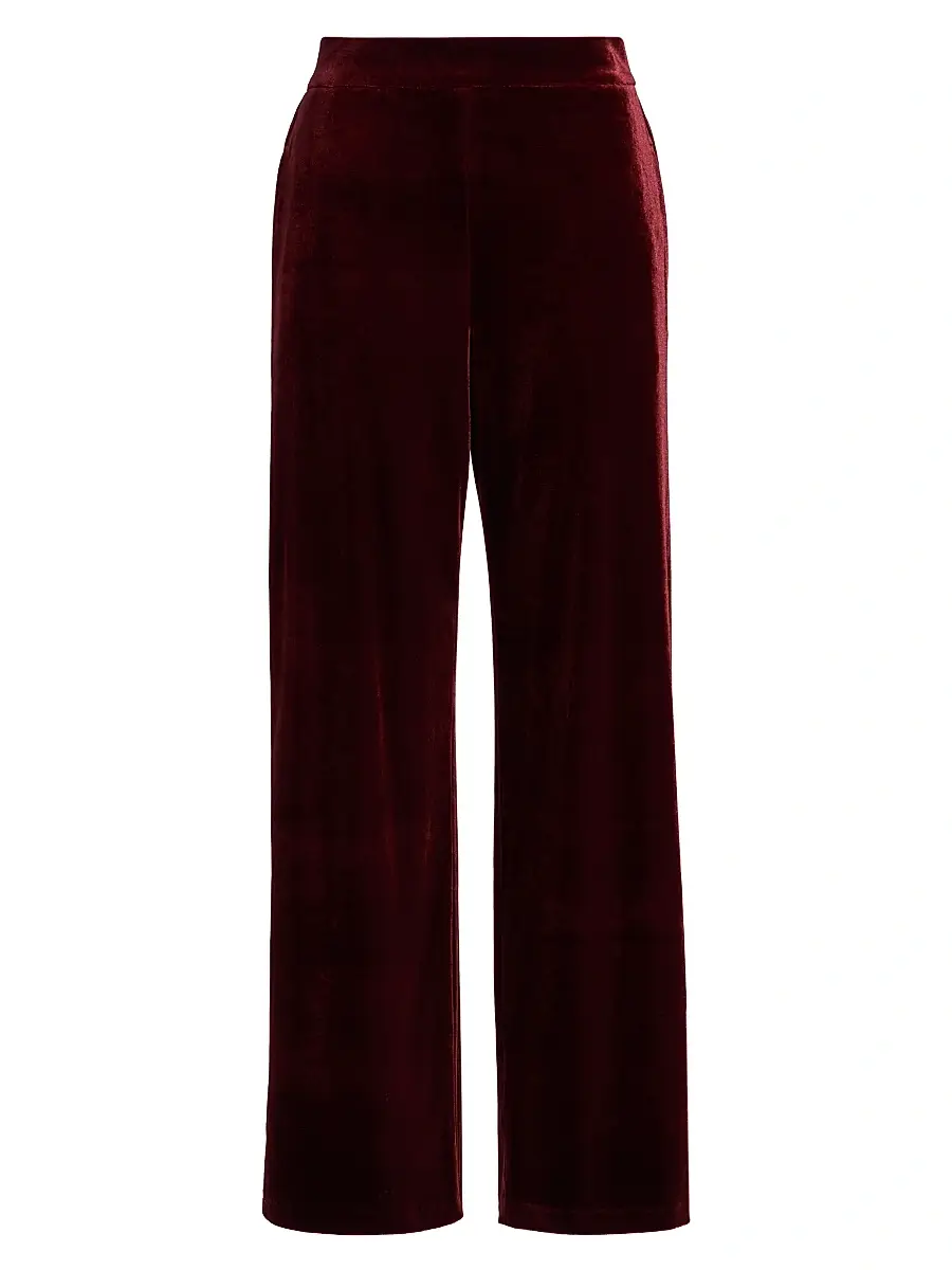 Elie Tahari Women's Lucia Velvet Straight Pants