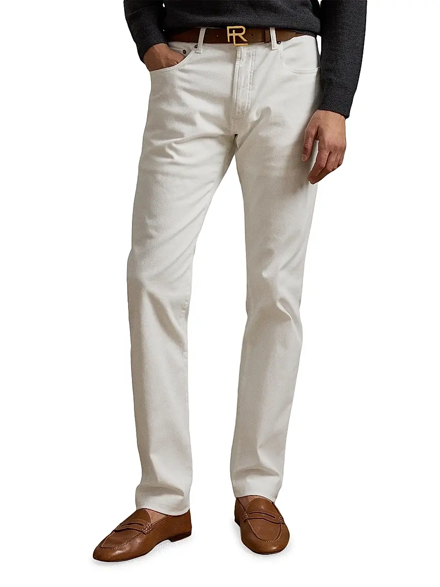 Ralph Lauren Purple Label Men's Slim-Fit Stretch Twill Pants - Steel Grey | Thumbnail 3 Ralph Lauren Purple Label Men's Slim-Fit Stretch Twill Pants - Steel Grey | Thumbnail 3