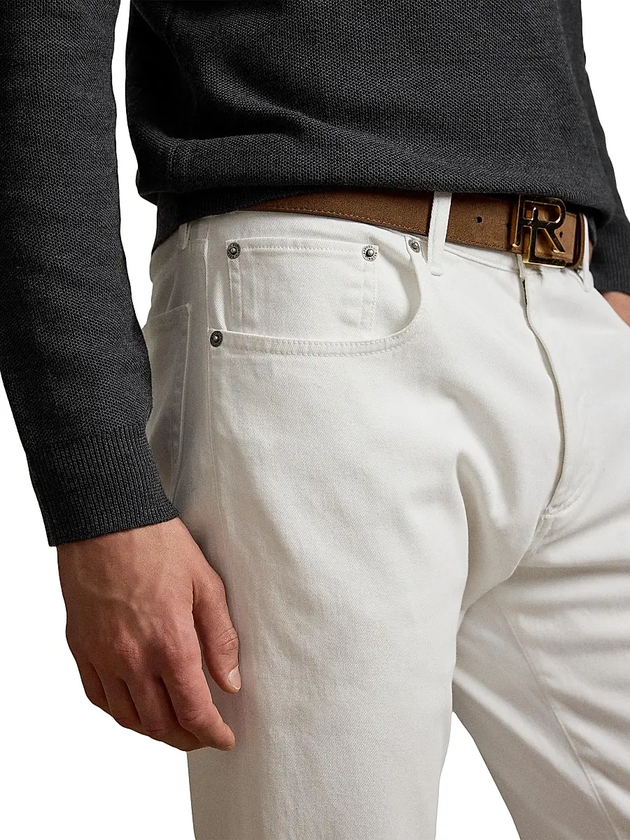 Ralph Lauren Purple Label Men's Slim-Fit Stretch Twill Pants - Steel Grey | Thumbnail 6 Ralph Lauren Purple Label Men's Slim-Fit Stretch Twill Pants - Steel Grey | Thumbnail 6