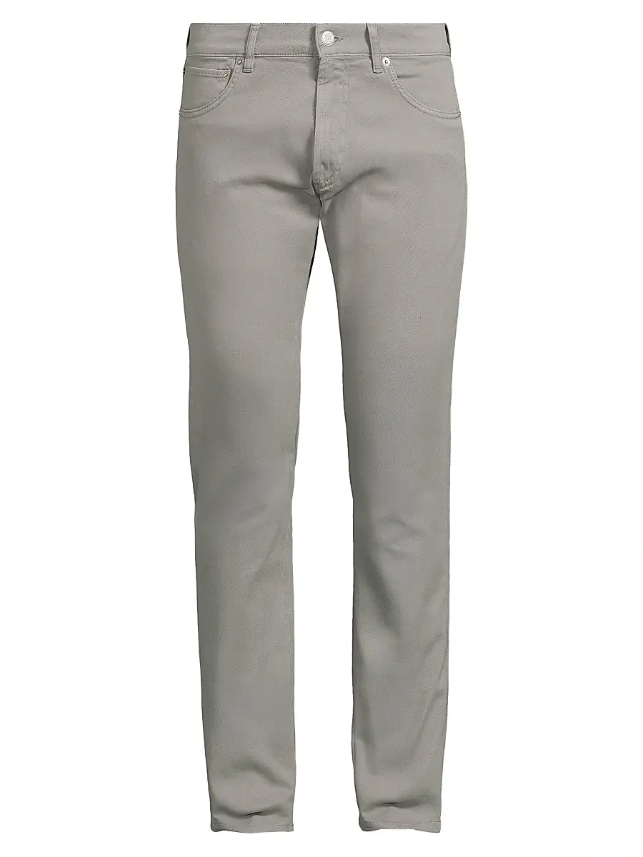 Ralph Lauren Purple Label Men's Slim-Fit Stretch Twill Pants - Steel Grey | Thumbnail 7 Ralph Lauren Purple Label Men's Slim-Fit Stretch Twill Pants - Steel Grey | Thumbnail 7
