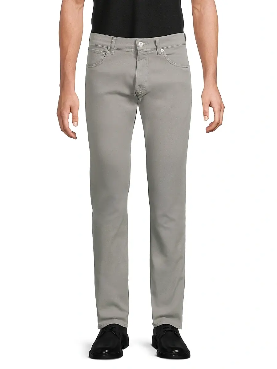 Ralph Lauren Purple Label Men's Slim-Fit Stretch Twill Pants - Steel Grey | Thumbnail 9 Ralph Lauren Purple Label Men's Slim-Fit Stretch Twill Pants - Steel Grey | Thumbnail 9