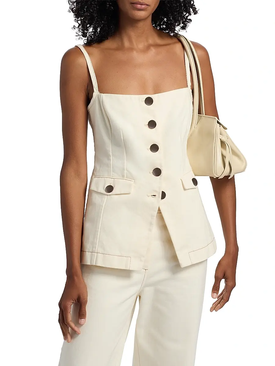 Toccin Women's Roxy Square Neck Cotton Vest | Thumbnail 3 Toccin Women's Roxy Square Neck Cotton Vest | Thumbnail 3