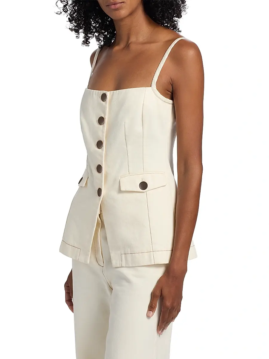 Toccin Women's Roxy Square Neck Cotton Vest | Thumbnail 4 Toccin Women's Roxy Square Neck Cotton Vest | Thumbnail 4