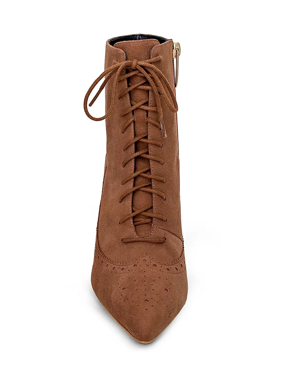 L'Agence Women's Fayette 80MM Suede Booties | Thumbnail 4 L'Agence Women's Fayette 80MM Suede Booties | Thumbnail 4