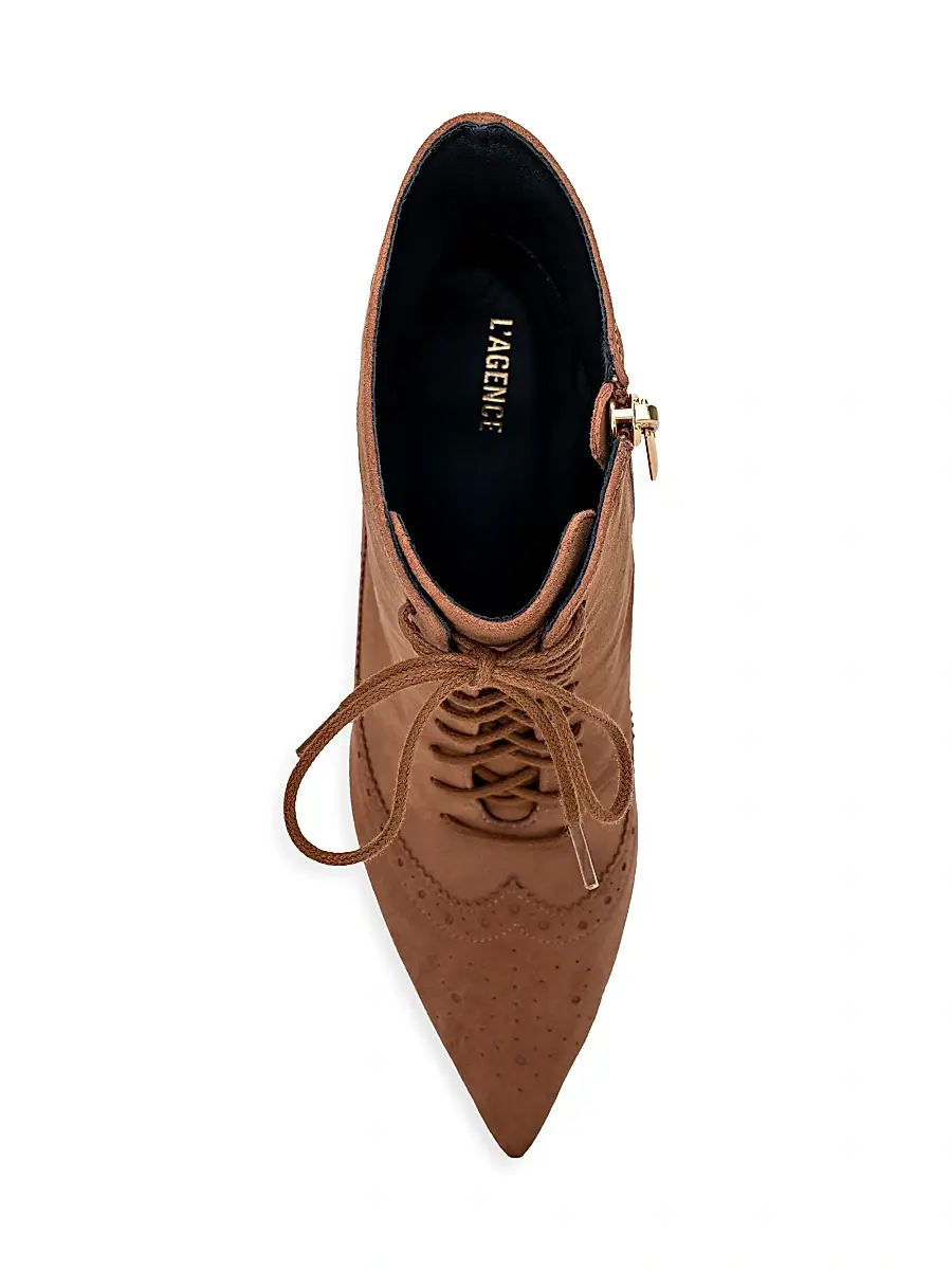 L'Agence Women's Fayette 80MM Suede Booties | Thumbnail 5 L'Agence Women's Fayette 80MM Suede Booties | Thumbnail 5