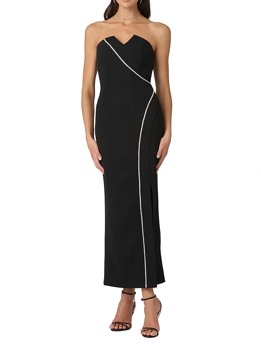 Shoshanna Women's Star Bandeau Slit Midi-Dress | Thumbnail 2 Shoshanna Women's Star Bandeau Slit Midi-Dress | Thumbnail 2