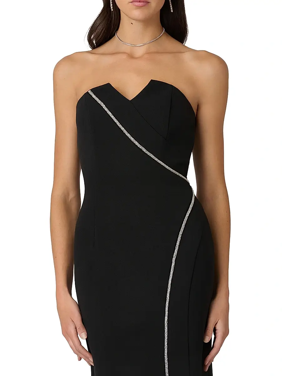 Shoshanna Women's Star Bandeau Slit Midi-Dress | Thumbnail 4 Shoshanna Women's Star Bandeau Slit Midi-Dress | Thumbnail 4