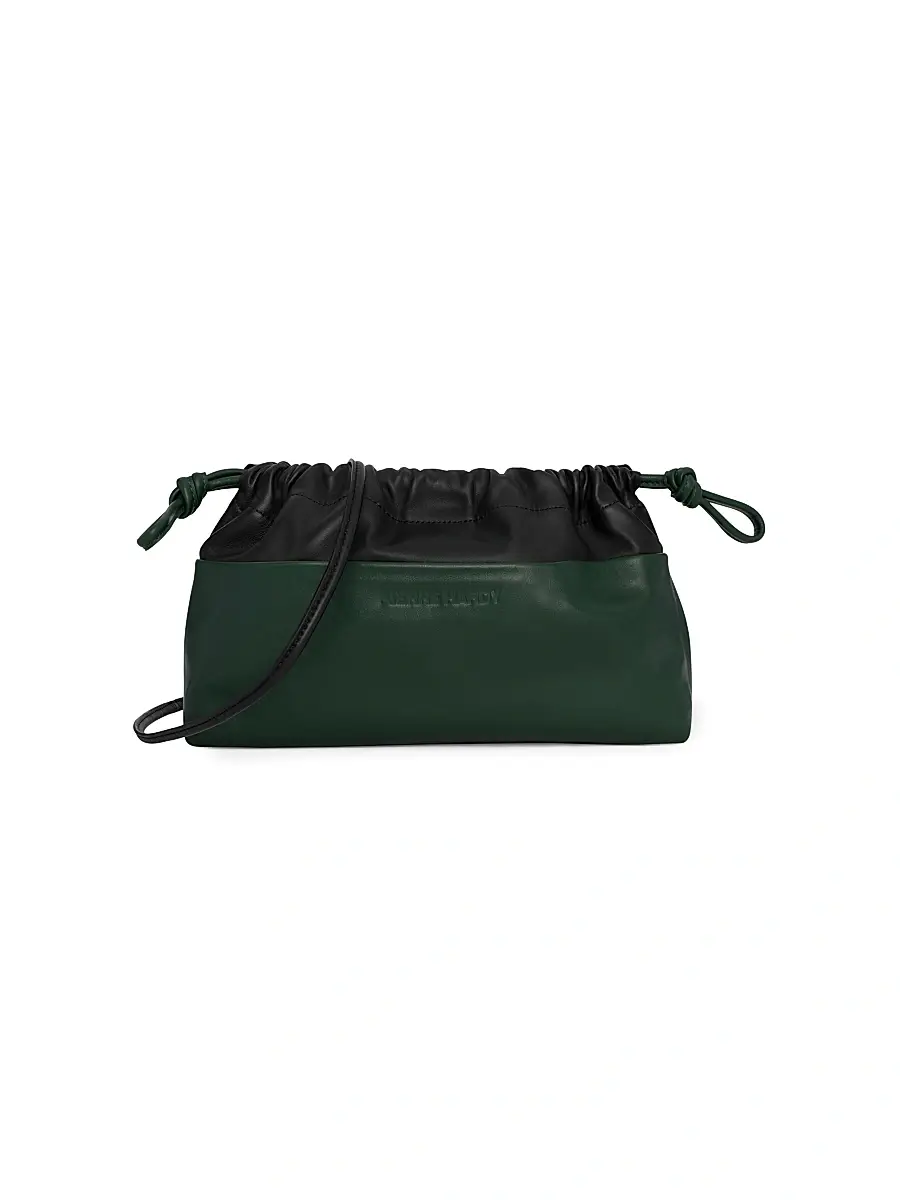 PIERRE HARDY Women's Twin Colorblocked Leather Drawstring Clutch