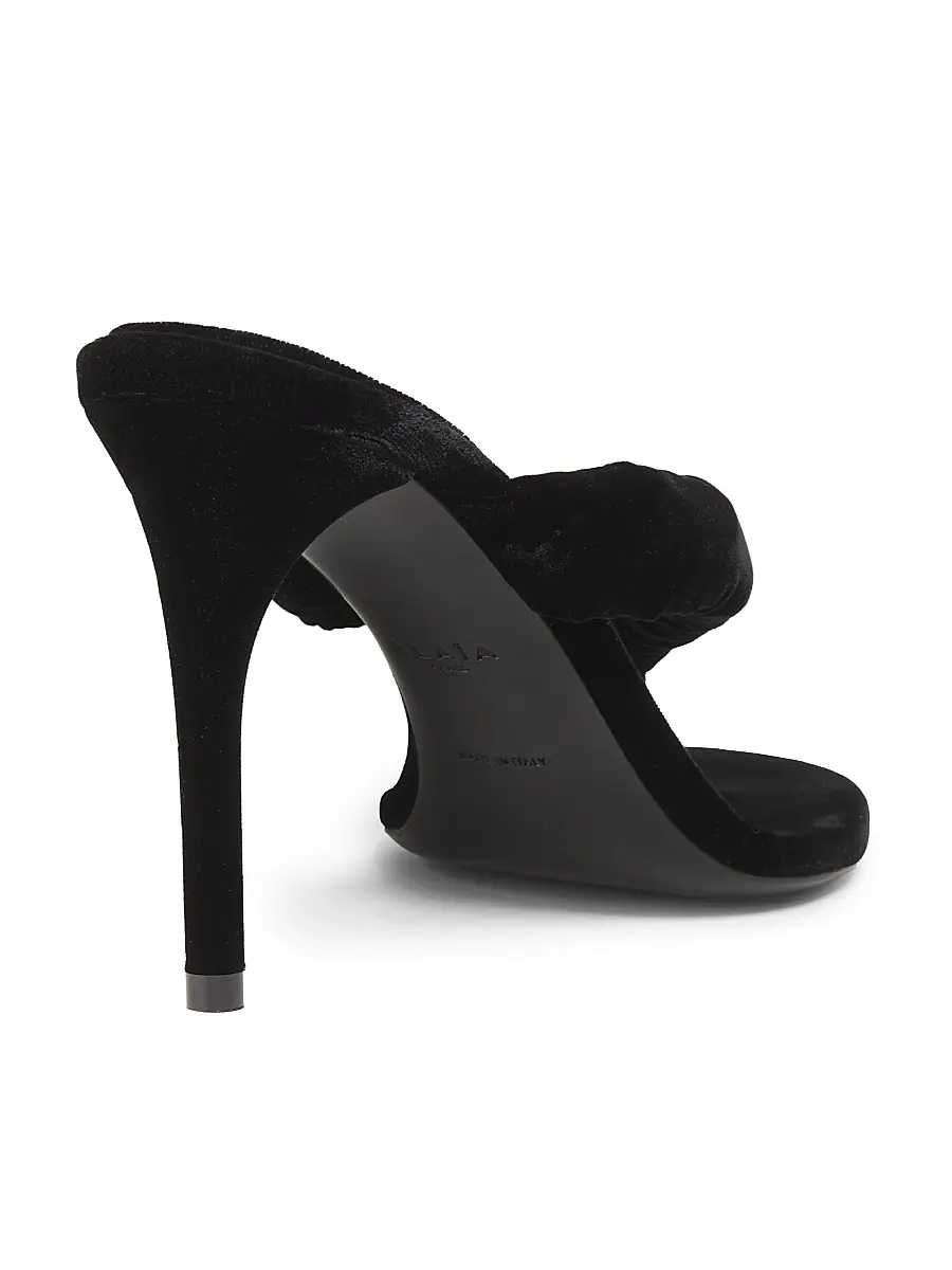 Alaïa Women's Tong 90MM Velvet Mules - Noir | Thumbnail 3 Alaïa Women's Tong 90MM Velvet Mules - Noir | Thumbnail 3
