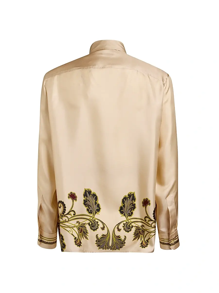 Etro Men's Silk Paisley Button-Front Shirt | Thumbnail 2 Etro Men's Silk Paisley Button-Front Shirt | Thumbnail 2