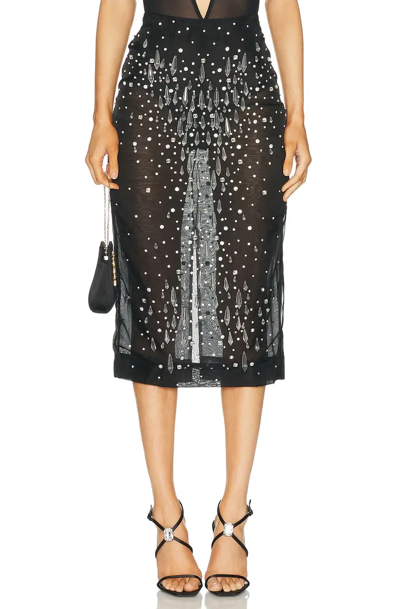 Retrofête Isabel Embellished Skirt