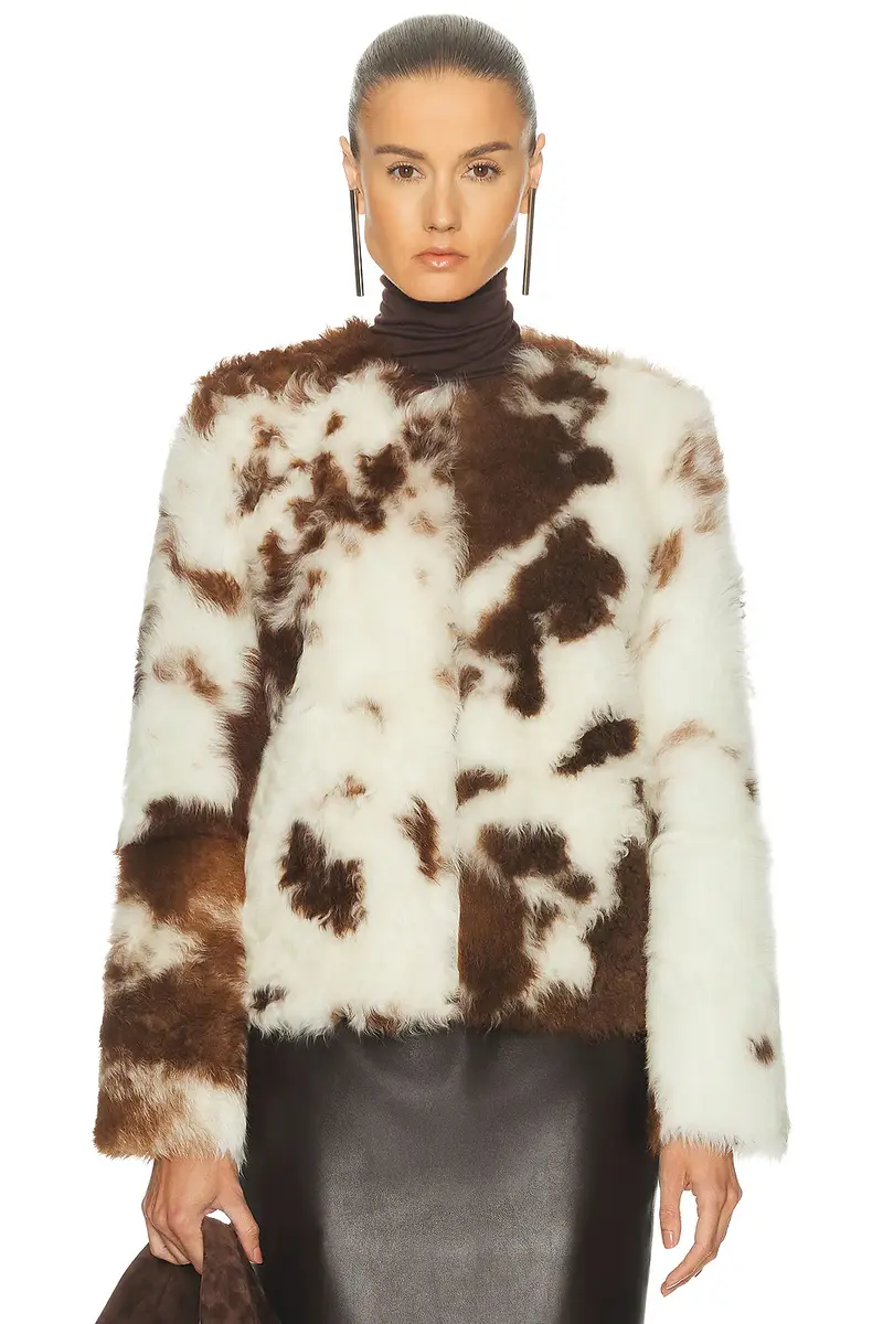 Zimmermann Hypnotic Spot Shearling Jacket