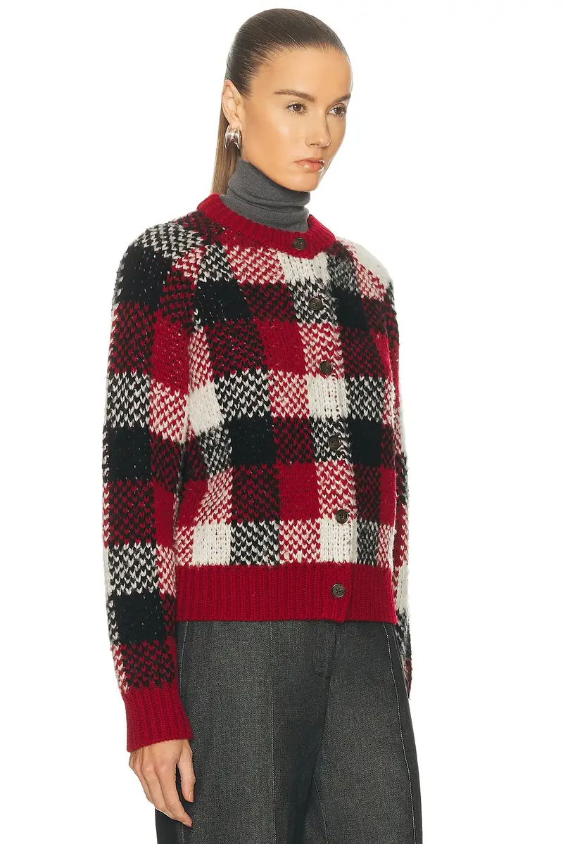 Guest In Residence Buffalo Plaid Cardigan | Thumbnail 2