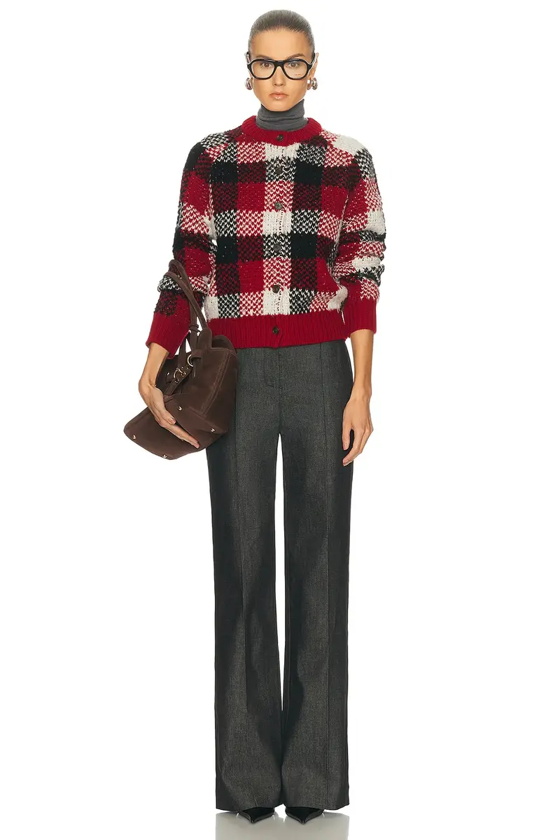 Guest In Residence Buffalo Plaid Cardigan | Thumbnail 4