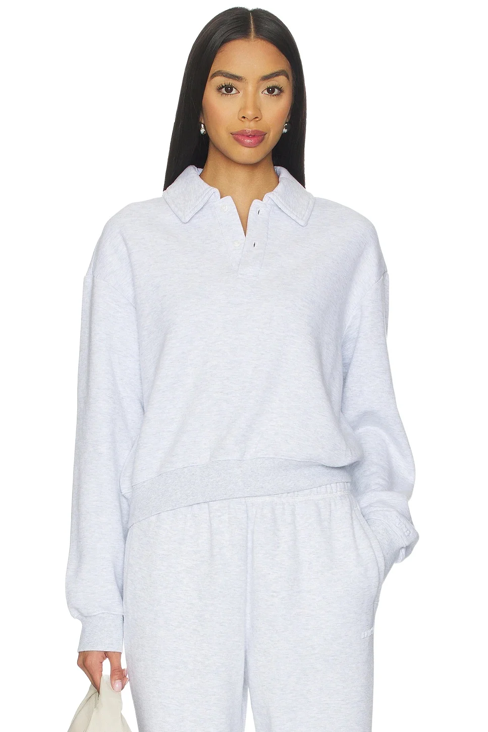 Cotton Fleece Polo Sweatshirt Cotton Fleece Polo Sweatshirt