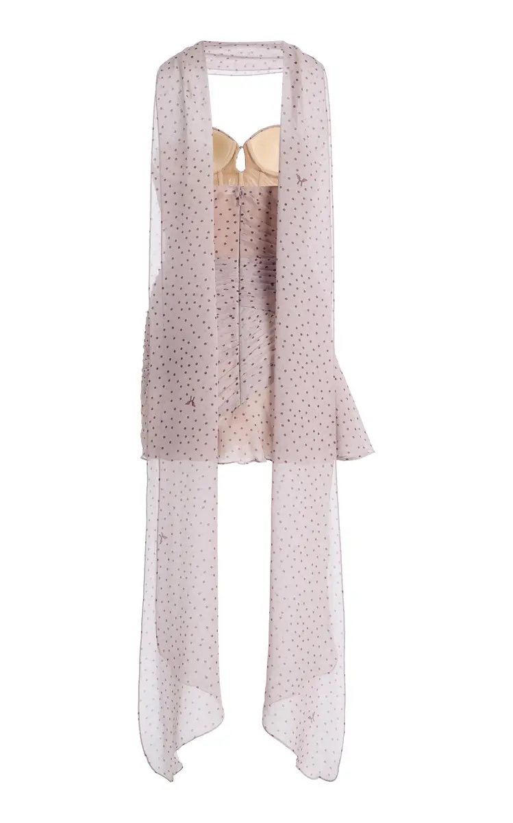 Harithand Gia Silk Georgette Draped Mini Dress | Thumbnail 3 Harithand Gia Silk Georgette Draped Mini Dress | Thumbnail 3