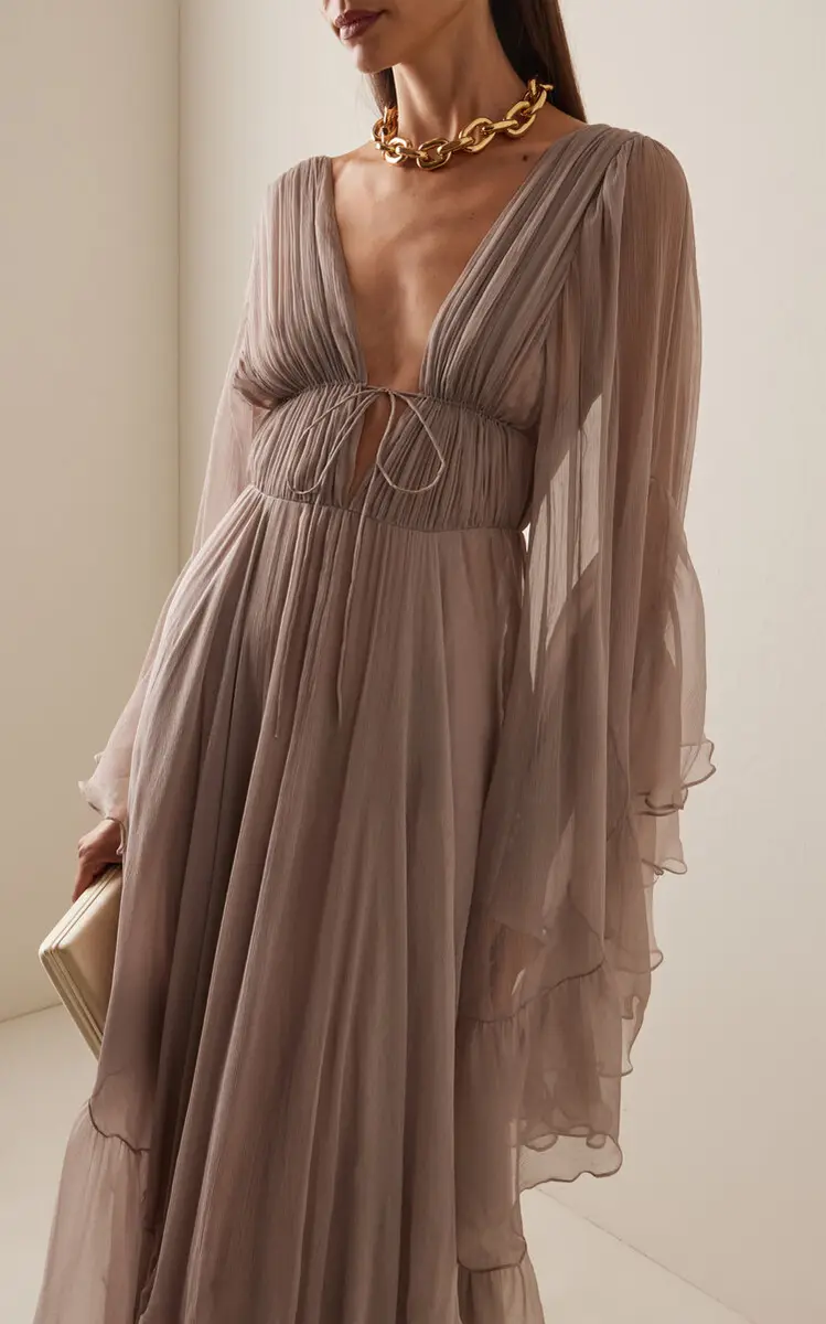 Harithand Nerina Ruffled Silk Georgette Maxi Dress | Thumbnail 2 Harithand Nerina Ruffled Silk Georgette Maxi Dress | Thumbnail 2