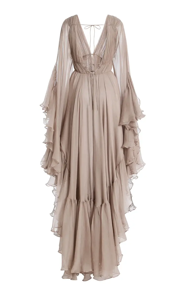 Harithand Nerina Ruffled Silk Georgette Maxi Dress | Thumbnail 12 Harithand Nerina Ruffled Silk Georgette Maxi Dress | Thumbnail 12