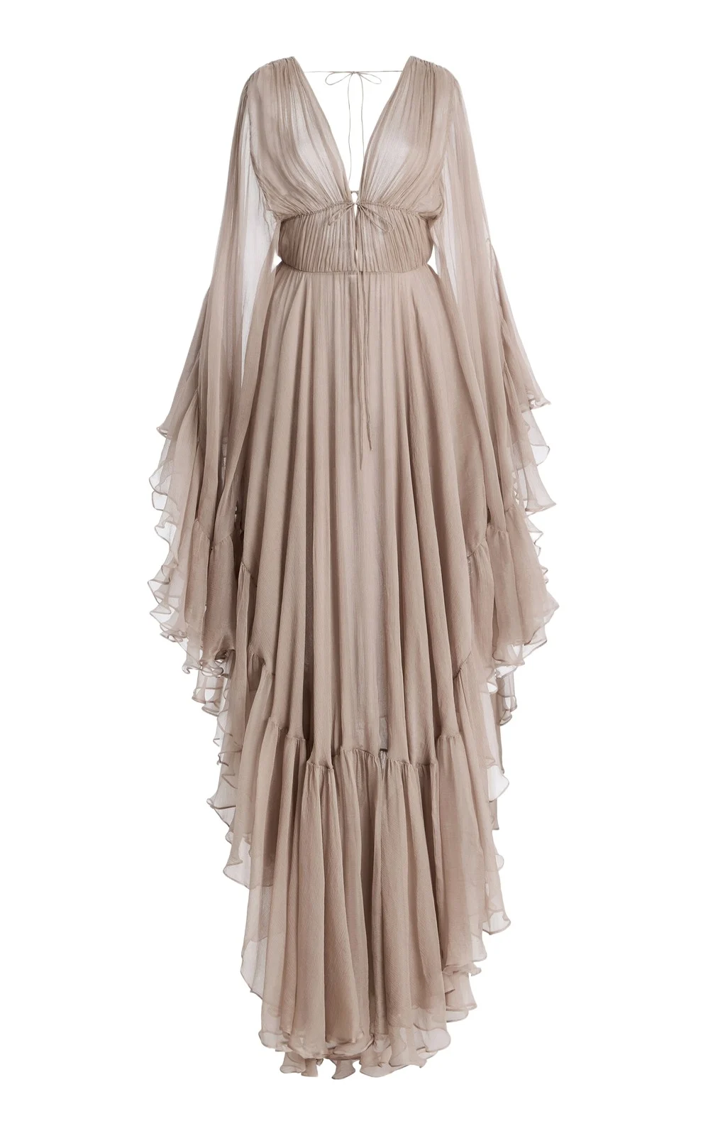 Nerina Ruffled Silk Georgette Maxi Dress