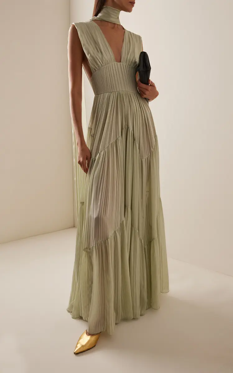 Harithand Ferrara Ruffled Silk Maxi Dress | Thumbnail 3 Harithand Ferrara Ruffled Silk Maxi Dress | Thumbnail 3