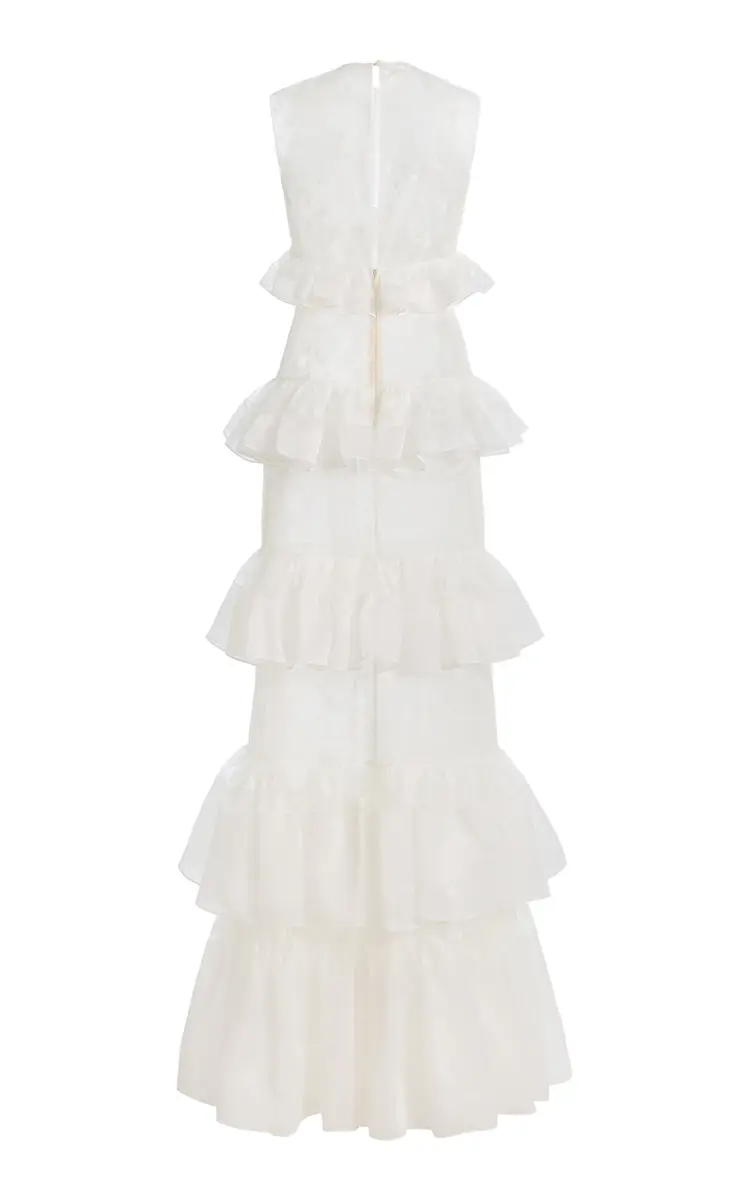 Harithand Sogna Ruffled Silk Organza Maxi Dress | Thumbnail 6 Harithand Sogna Ruffled Silk Organza Maxi Dress | Thumbnail 6
