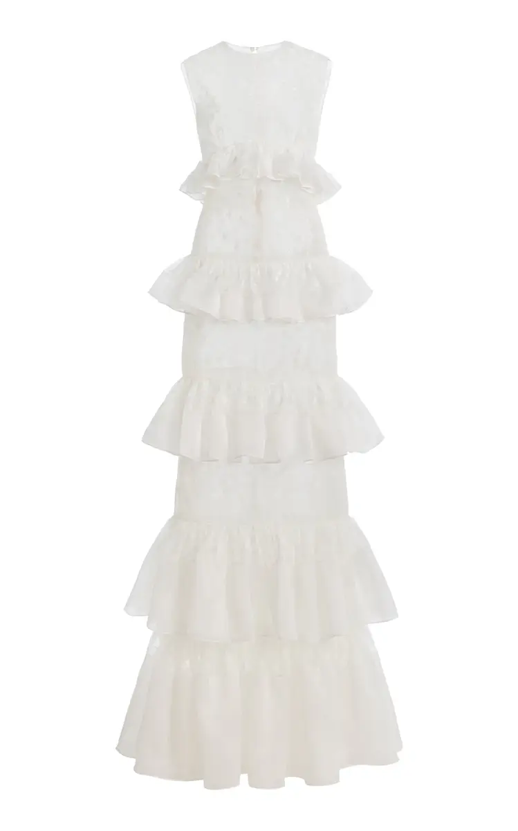 Harithand Sogna Ruffled Silk Organza Maxi Dress | Image 1 Harithand Sogna Ruffled Silk Organza Maxi Dress | Image 1