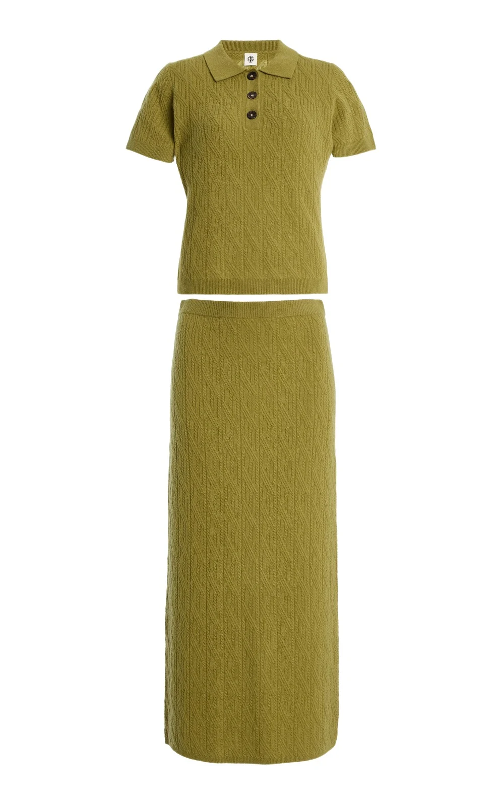 The Garment Exclusive Como Cable-Knit Wool-Cashmere Polo Set