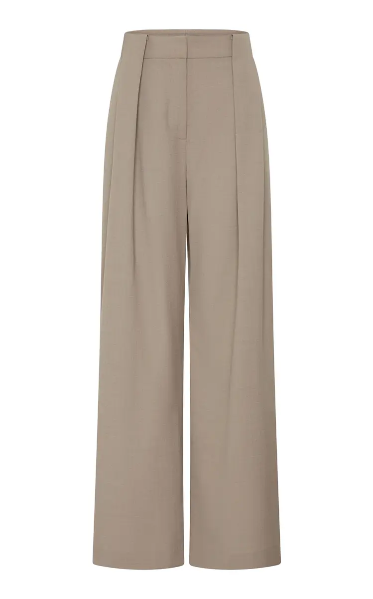 St. Agni Pleated Wool-Blend Wide-Leg Pants | Thumbnail 6