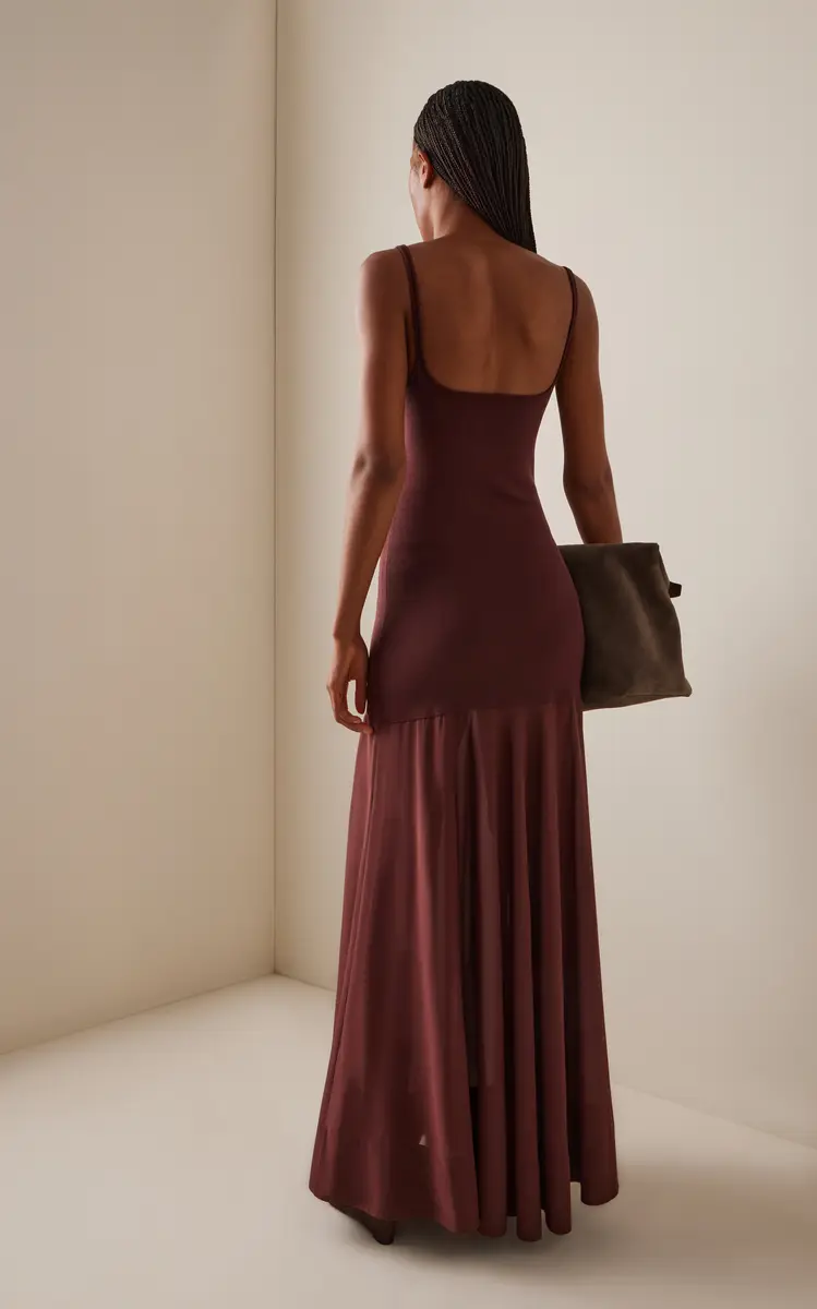 St. Agni Knit and Silk Maxi Dress | Thumbnail 4 St. Agni Knit and Silk Maxi Dress | Thumbnail 4