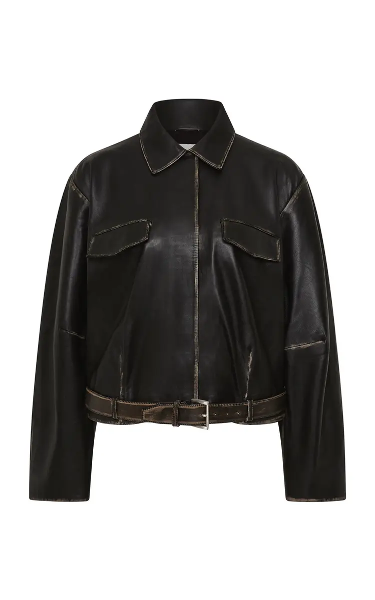 St. Agni Belted Brushed-Leather Jacket | Thumbnail 6 St. Agni Belted Brushed-Leather Jacket | Thumbnail 6