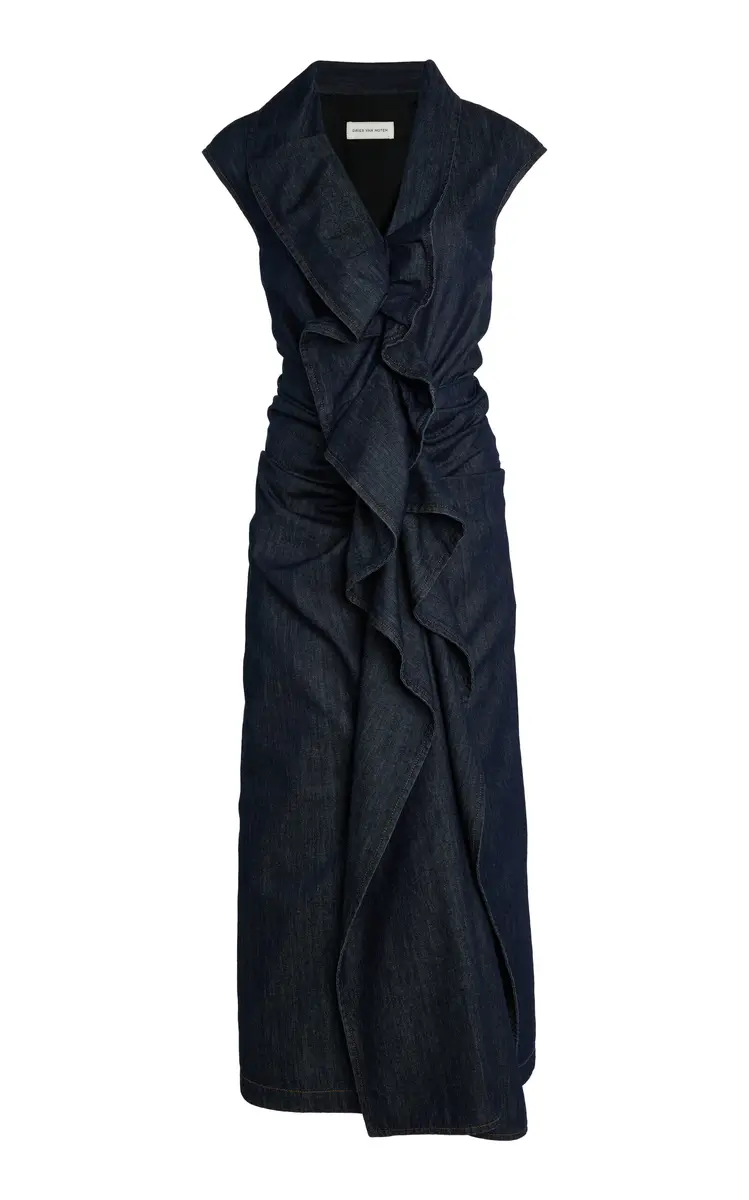Dries Van Noten Davyl Denim Midi Dress | Thumbnail 6 Dries Van Noten Davyl Denim Midi Dress | Thumbnail 6