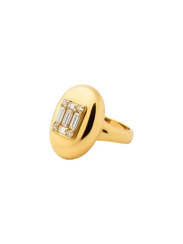 0.56ct Diamond 18K Gold Button Ring 0.56ct Diamond 18K Gold Button Ring