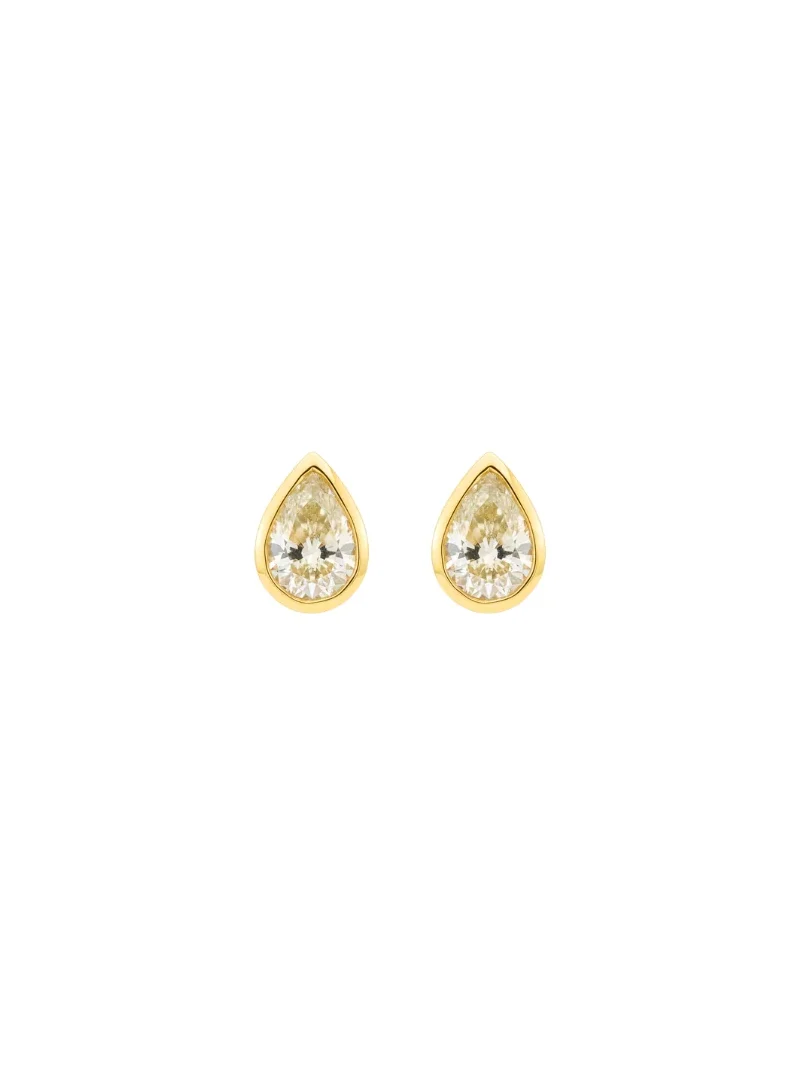 0.83ct Diamond 18K Gold Bezel Pear Cut Stud Earrings 0.83ct Diamond 18K Gold Bezel Pear Cut Stud Earrings