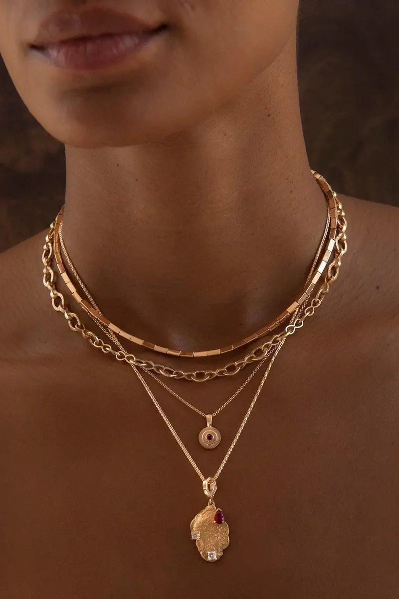 Azlee Thin Wheat Chain Necklace | Thumbnail 2 Azlee Thin Wheat Chain Necklace | Thumbnail 2