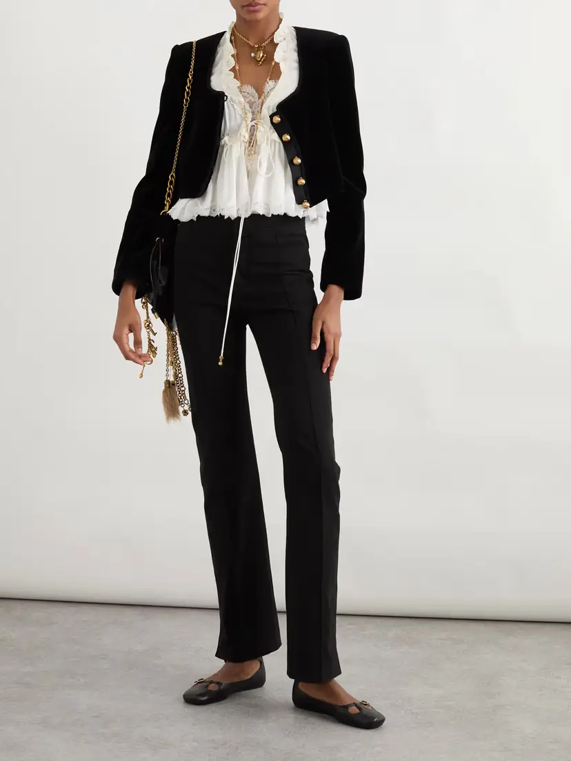 Chloé Cropped Cotton-velvet Jacket | Thumbnail 2