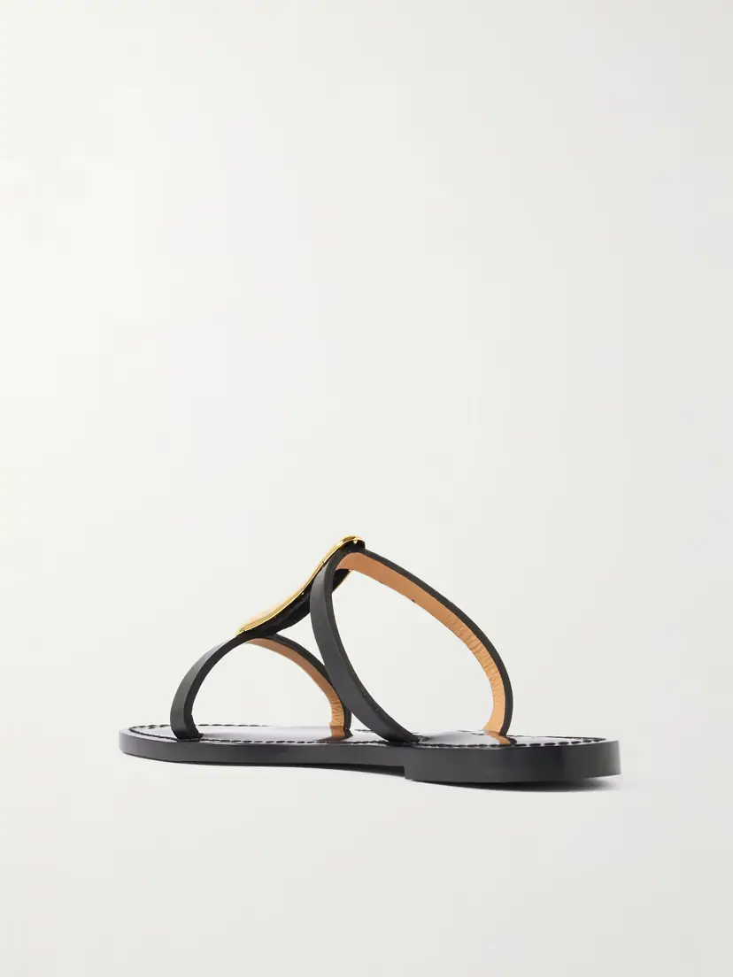 AMANU The Sahara Gold-tone And Leather Sandals | Thumbnail 3 AMANU The Sahara Gold-tone And Leather Sandals | Thumbnail 3