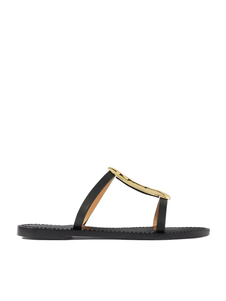 The Sahara Gold-tone And Leather Sandals The Sahara Gold-tone And Leather Sandals