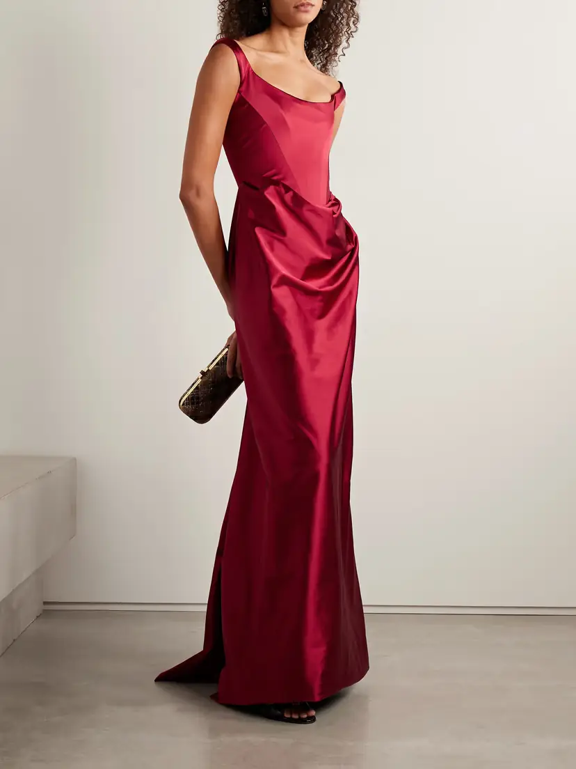 Vivienne Westwood Nova Camille Off-the-shoulder Draped Satin Gown | Thumbnail 2